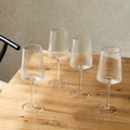 Gatsby Set of 4 Ripple Glass Wine Glasses - Clear
